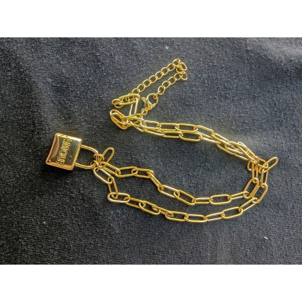 16 In Lock Necklace With Amour Lock - Silk On Me‎